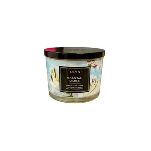 Brand New Avon Coastal Lilies 11 Oz 3 Wick Candle